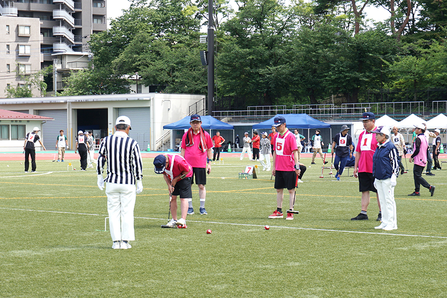 第23回全国社会人ゲートボール大会 競技中の様子